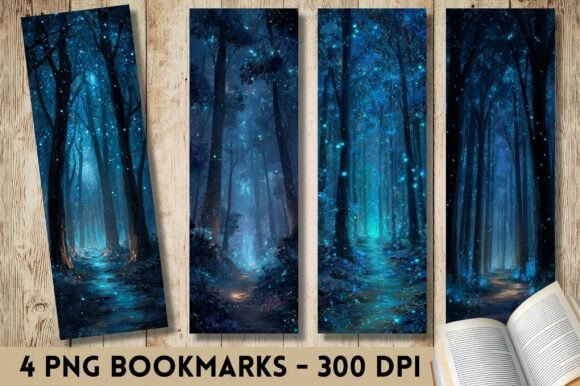 Abstract Forest Fireflies Magic Bookmark Review