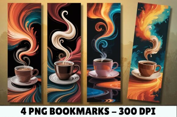 Abstract Swirl Coffee and Tea Bookmark Review