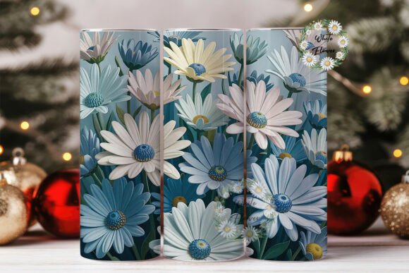 Blue White Daisy Floral Tumbler Wrap Review