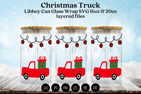 Christmas Truck Libbey Can Glass Wrap Review