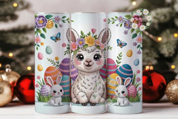 Easter Llama Tumbler Wrap PNG Review