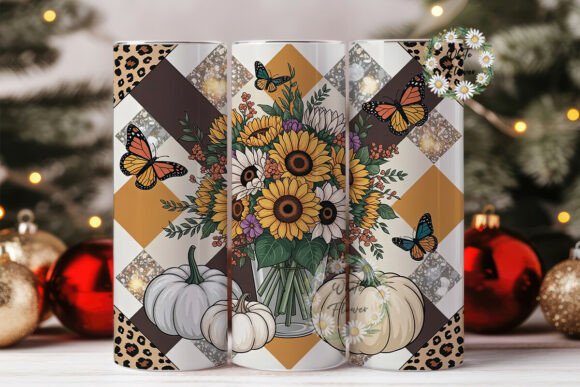 Fall Sunflower Butterfly Tumbler Wrap Design Review