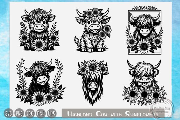 Highland Cow, Sunflowers, Farm Animal Embroidery Design Review