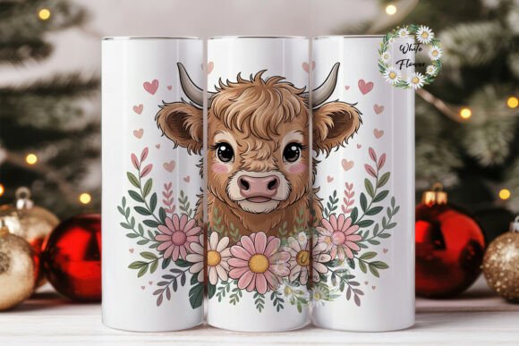 Highland Cow with Flowers Tumbler Wrap Review