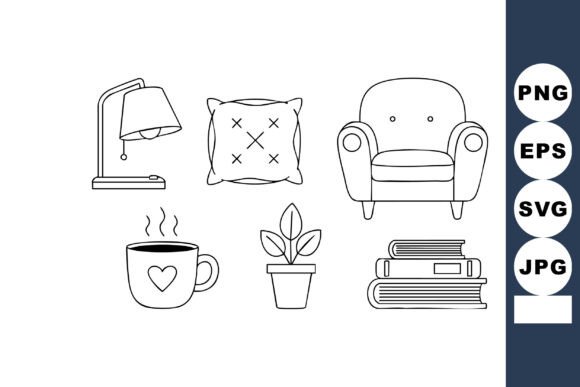 Home Comfort Icons Set with Armchair Lam Review