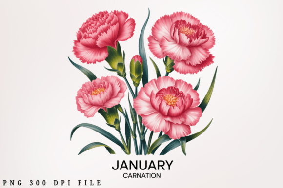 January Carnation Sublimation Design Review