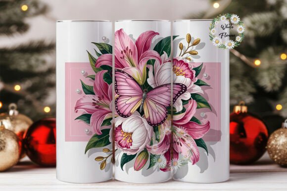 Pink Floral Butterfly Tumbler Wrap Review