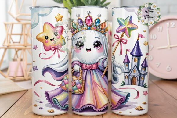 Princess Ghost Glitter Tumbler Wrap Design Review