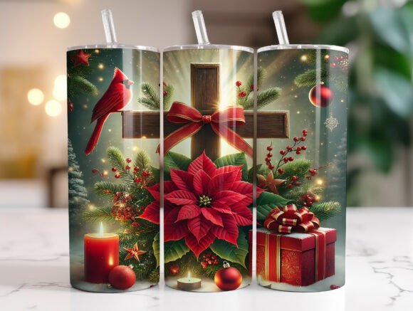 Red Poinsettia Cardinal Christmas Wrap Review